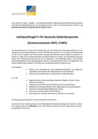 AusschreibungLehrauftrag DGS I SS 2025.pdf